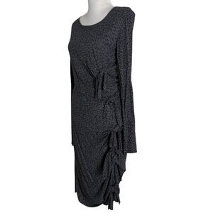 Gryphon Short Knot Dress Womens M Gray‎ Side Knot Ties Whimsigoth Grunge Flaw